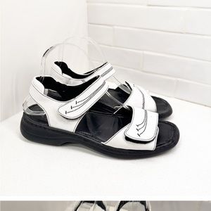 Josef Seibel White Double Strap Comfort Sandals sz 39